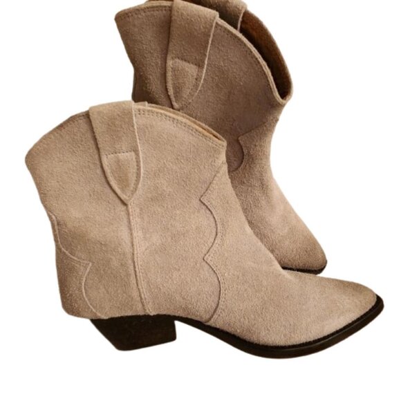 Isabel Marant Shoes - Isabel Marant Dewina Suede Western Cowboy Boot